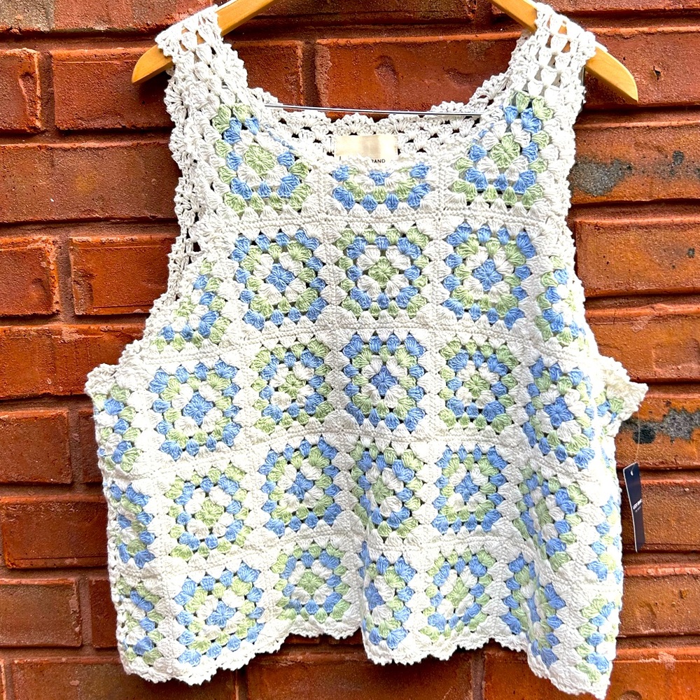 NWT Lucky Brand Crotchet Blouse - Picture 3 of 6